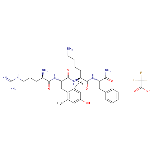 (S)-6-Amino-N-((S)-1-amino-1-oxo-3-phenylpropan-2-yl)-2-((S)-2-((R)-2-amino-5-guanidinopentanamido)-3-(4-hydroxy-2,6-dimethylphenyl)propanamido)hexanamide 2,2,2-trifluoroacetate