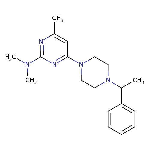 N,N,4-trimethyl-6-[4-(1-phenylethyl)piperazin-1-yl]pyrimidin-2-amine