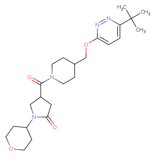 4-(4-{[(6-tert-butylpyridazin-3-yl)oxy]methyl}piperidine-1-carbonyl)-1-(oxan-4-yl)pyrrolidin-2-one