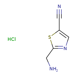 5-Thiazolecarbonitrile， 2-(aminomethyl)-， hydrochloride (1:1)
