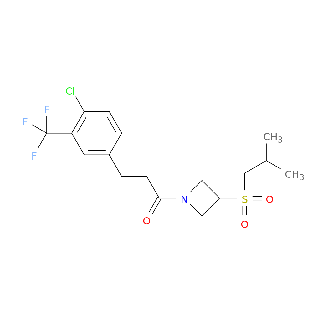 3-[4-chloro-3-(trifluoromethyl)phenyl]-1-[3-(2-methylpropanesulfonyl)azetidin-1-yl]propan-1-one