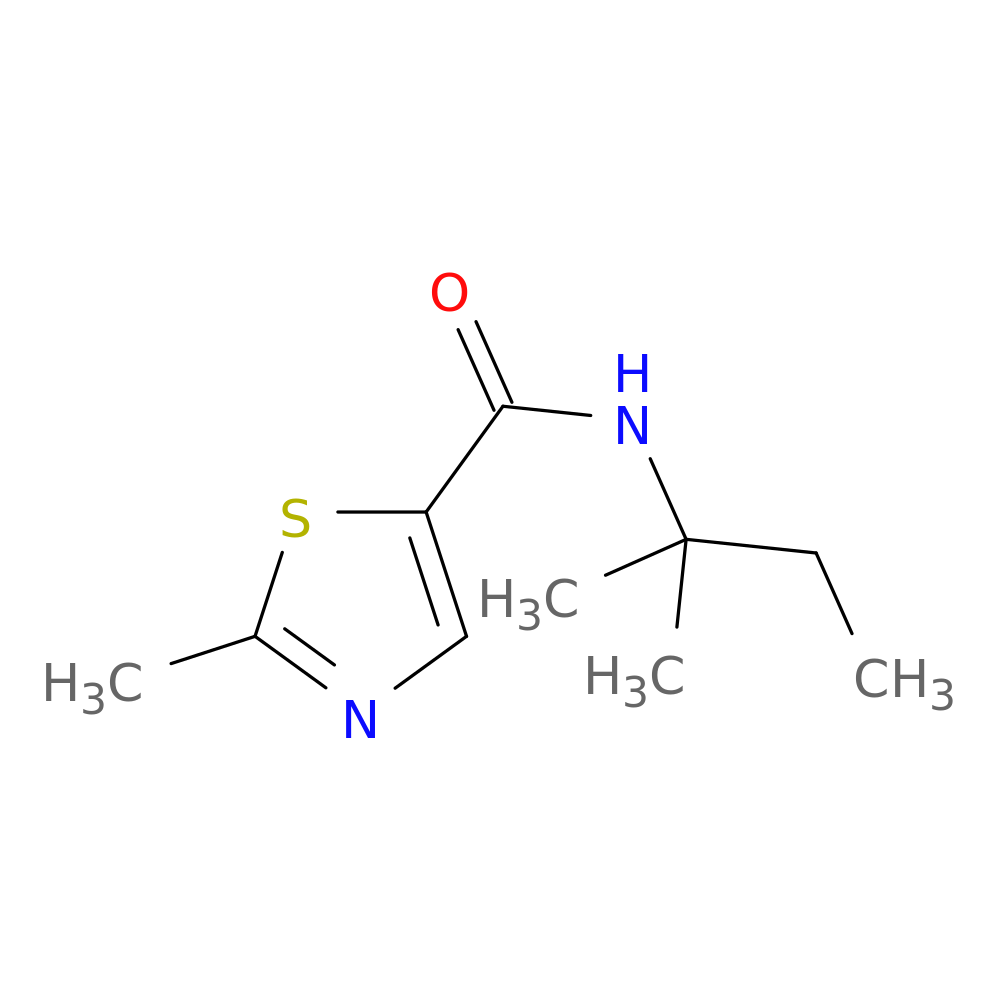 2-methyl-N-(2-methylbutan-2-yl)-1,3-thiazole-5-carboxamide