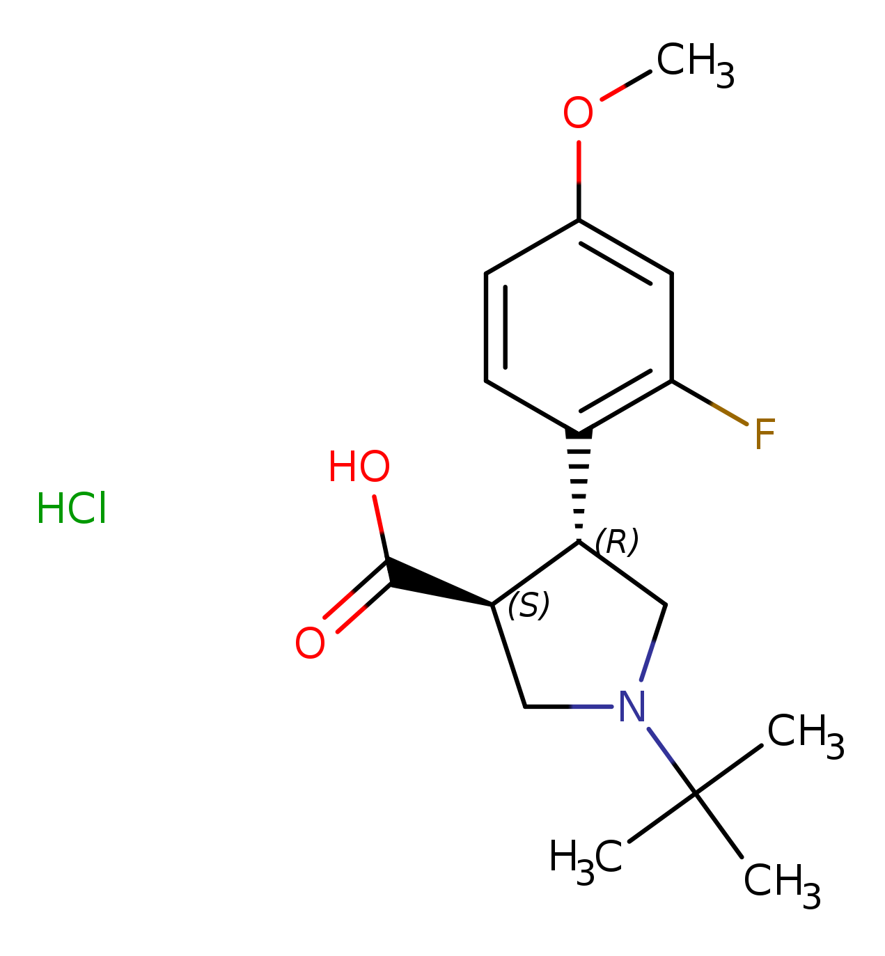 rac-(3R,4S)-1-tert-butyl-4-(2-fluoro-4-methoxyphenyl)pyrrolidine-3-carboxylic acid hydrochloride