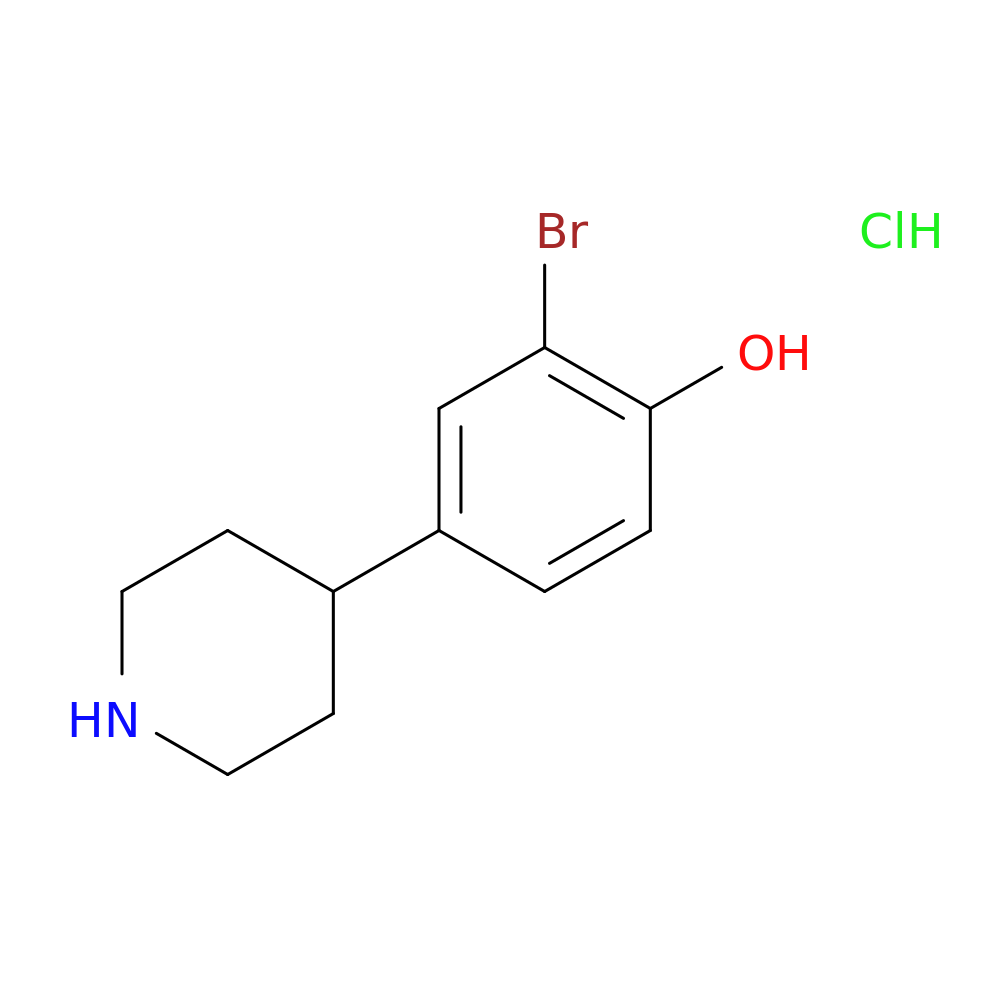 2-bromo-4-(piperidin-4-yl)phenol hydrochloride