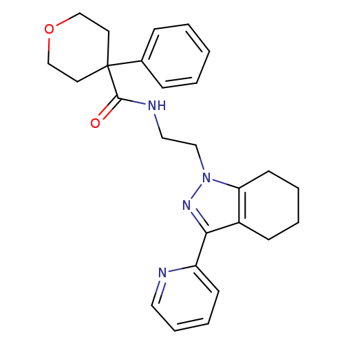 4-phenyl-N-{2-[3-(pyridin-2-yl)-4,5,6,7-tetrahydro-1H-indazol-1-yl]ethyl}oxane-4-carboxamide