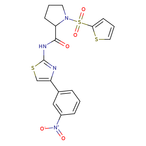 N-[4-(3-nitrophenyl)-1,3-thiazol-2-yl]-1-(thiophene-2-sulfonyl)pyrrolidine-2-carboxamide