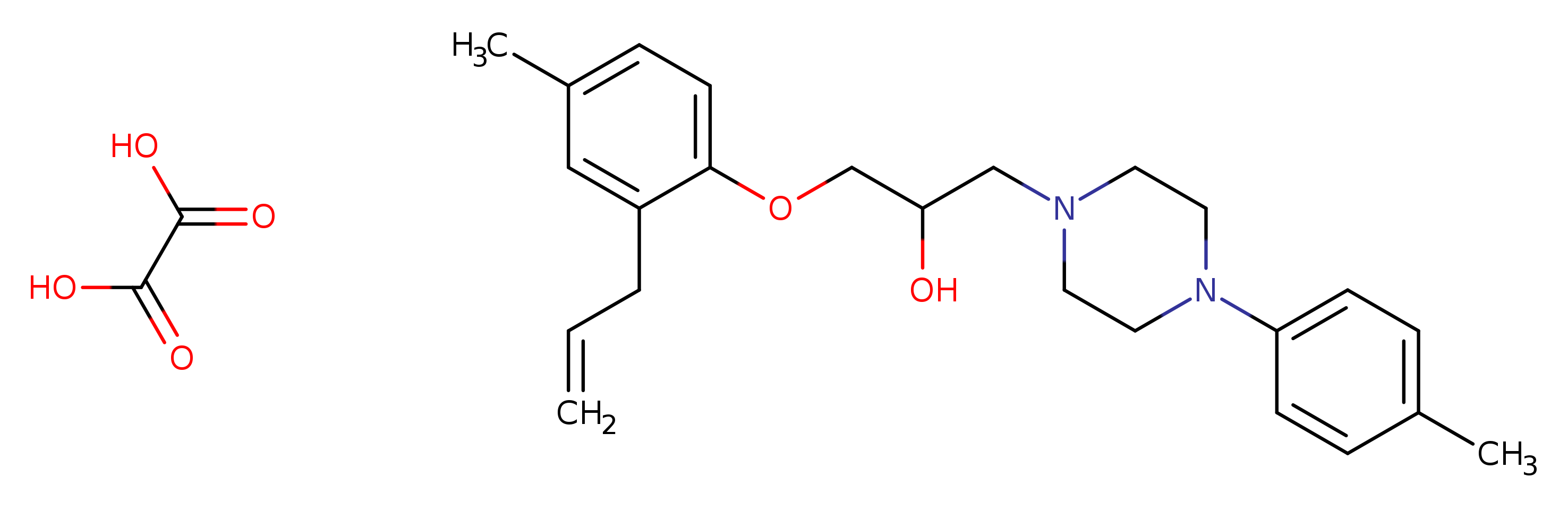 1-[4-methyl-2-(prop-2-en-1-yl)phenoxy]-3-[4-(4-methylphenyl)piperazin-1-yl]propan-2-ol; oxalic acid