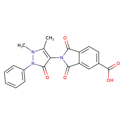 2-(1,5-DIMETHYL-3-OXO-2-PHENYL-2,3-DIHYDRO-1H-PYRAZOL-4-YL)-1,3-DIOXOISOINDOLINE-5-CARBOXYLIC ACID