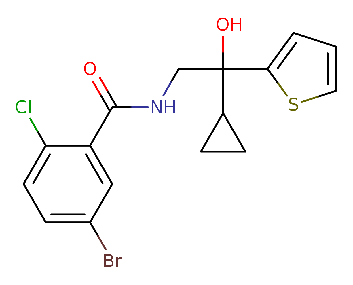 5-bromo-2-chloro-N-[2-cyclopropyl-2-hydroxy-2-(thiophen-2-yl)ethyl]benzamide