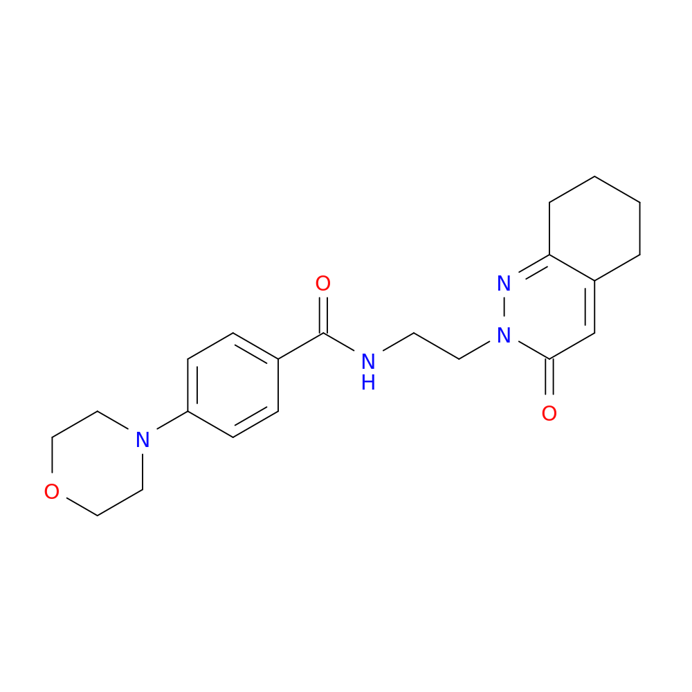 4-(morpholin-4-yl)-N-[2-(3-oxo-2,3,5,6,7,8-hexahydrocinnolin-2-yl)ethyl]benzamide