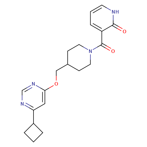 3-(4-{[(6-cyclobutylpyrimidin-4-yl)oxy]methyl}piperidine-1-carbonyl)-1,2-dihydropyridin-2-one