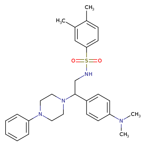 N-{2-[4-(dimethylamino)phenyl]-2-(4-phenylpiperazin-1-yl)ethyl}-3,4-dimethylbenzene-1-sulfonamide