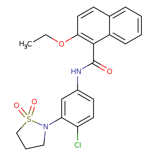 N-[4-chloro-3-(1,1-dioxo-1lambda6,2-thiazolidin-2-yl)phenyl]-2-ethoxynaphthalene-1-carboxamide