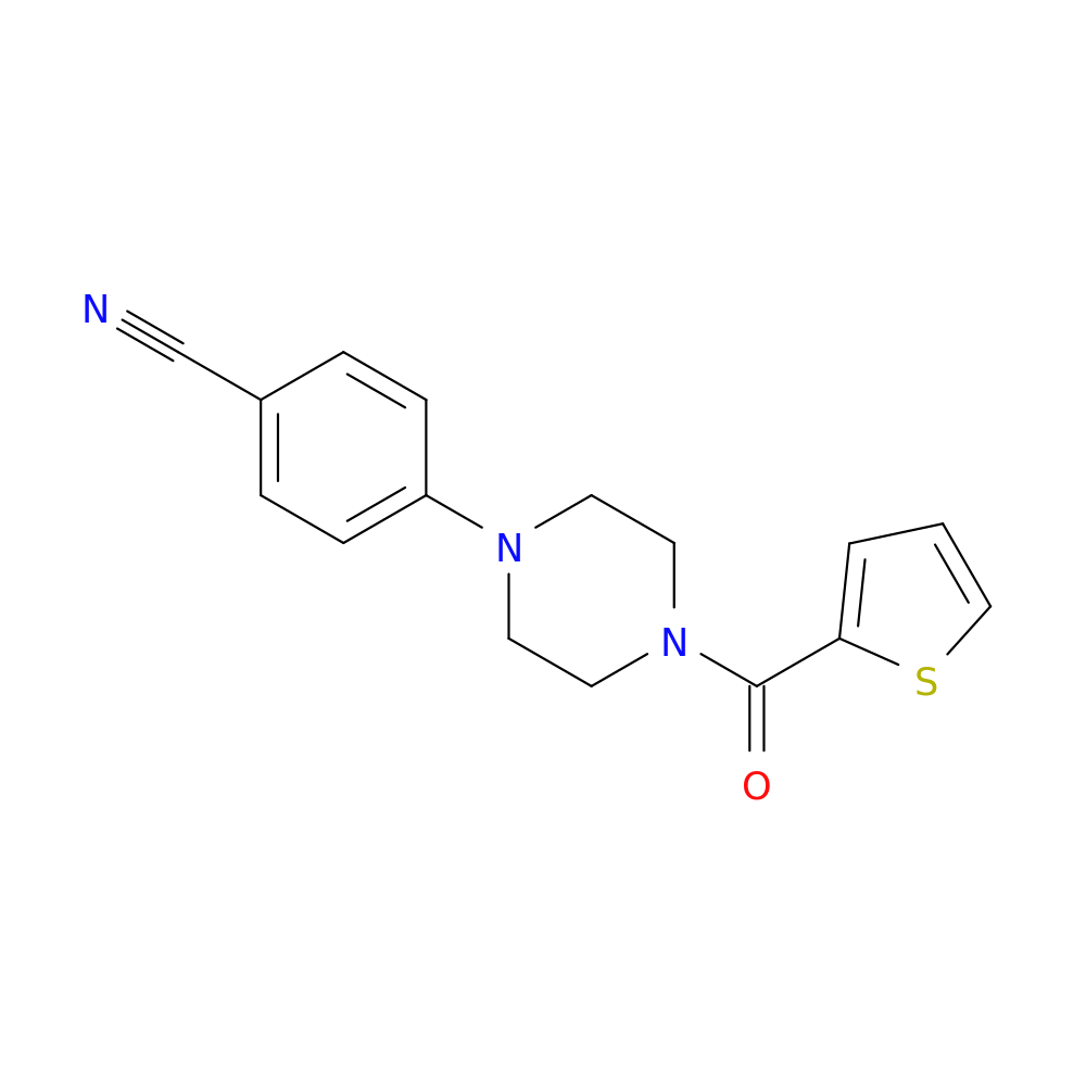 4-[4-(thiophene-2-carbonyl)piperazin-1-yl]benzonitrile