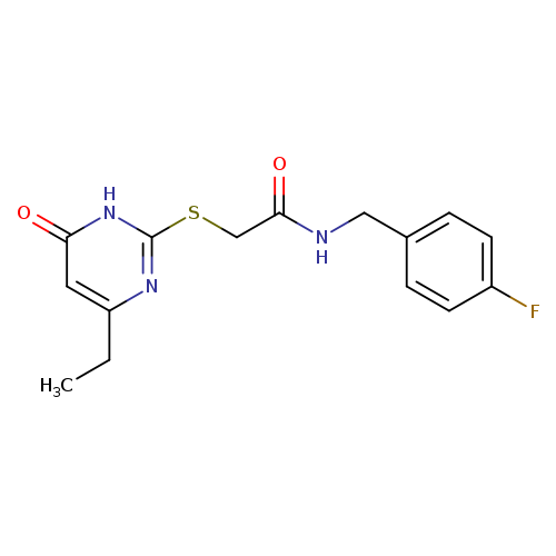 2-[(4-ethyl-6-oxo-1,6-dihydropyrimidin-2-yl)sulfanyl]-N-[(4-fluorophenyl)methyl]acetamide