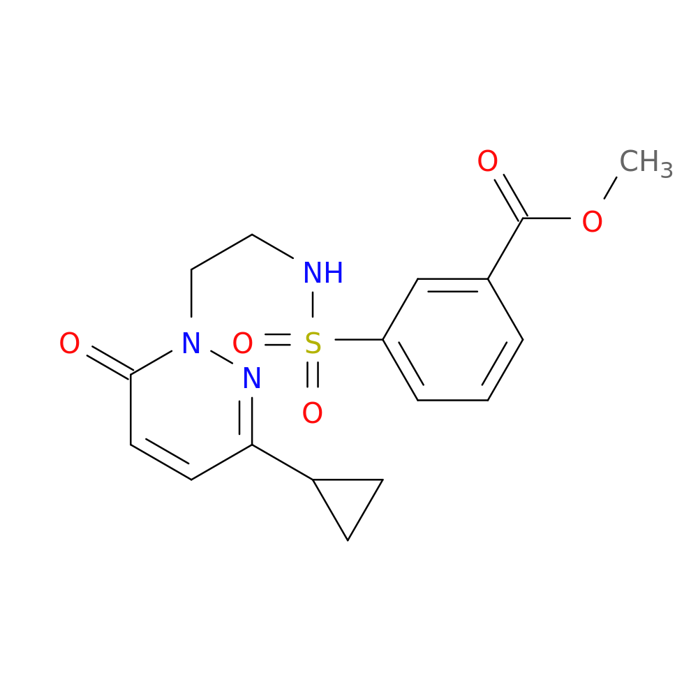 methyl 3-{[2-(3-cyclopropyl-6-oxo-1,6-dihydropyridazin-1-yl)ethyl]sulfamoyl}benzoate