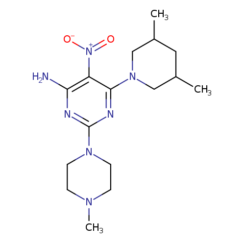 6-(3,5-dimethylpiperidin-1-yl)-2-(4-methylpiperazin-1-yl)-5-nitropyrimidin-4-amine