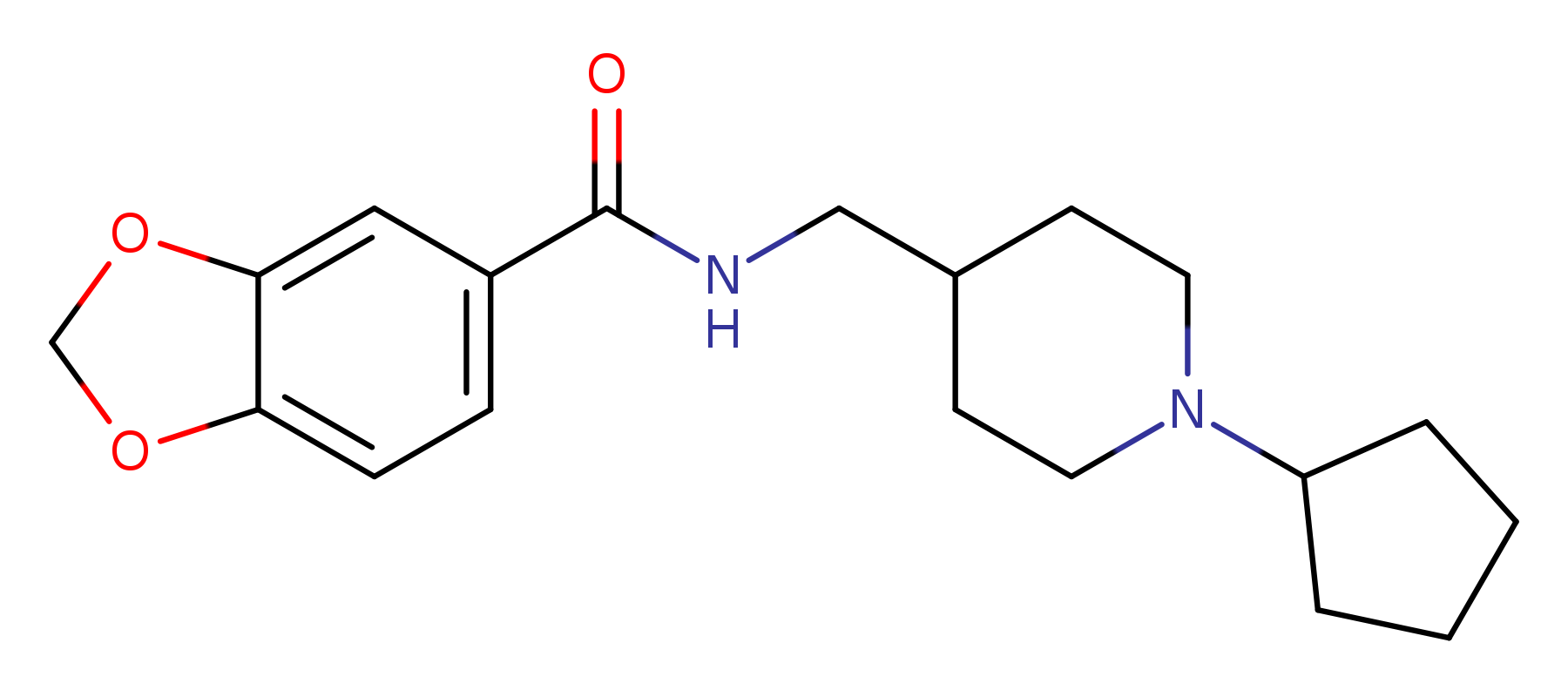 N-[(1-cyclopentylpiperidin-4-yl)methyl]-2H-1,3-benzodioxole-5-carboxamide