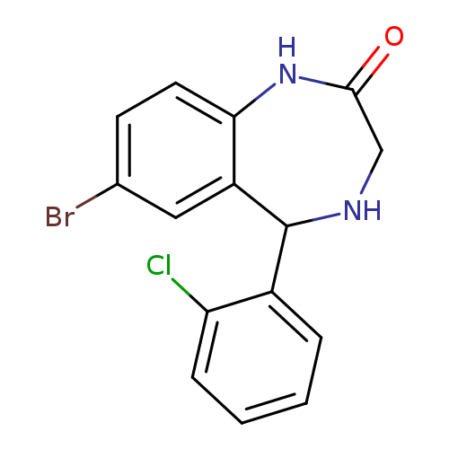 7-bromo-5-(2-chlorophenyl)-2,3,4,5-tetrahydro-1H-1,4-benzodiazepin-2-one