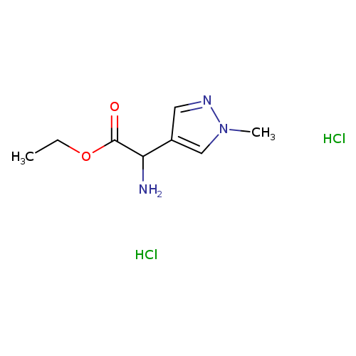 ethyl 2-amino-2-(1-methyl-1H-pyrazol-4-yl)acetate dihydrochloride