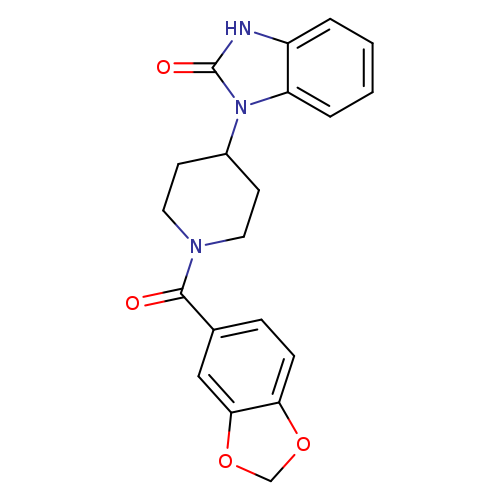 1-[1-(1,3-dioxaindane-5-carbonyl)piperidin-4-yl]-2,3-dihydro-1H-1,3-benzodiazol-2-one