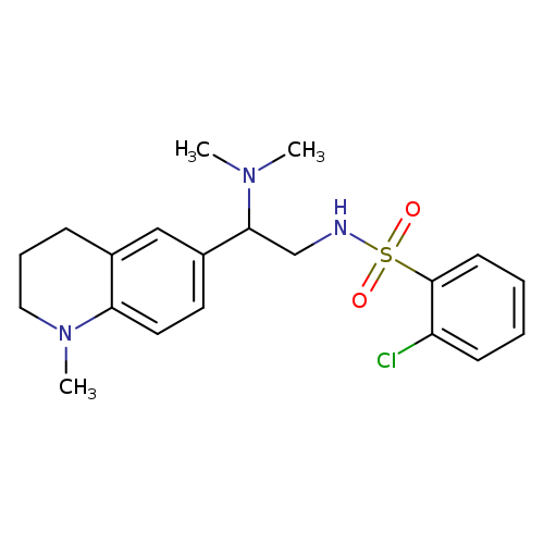 2-chloro-N-[2-(dimethylamino)-2-(1-methyl-1,2,3,4-tetrahydroquinolin-6-yl)ethyl]benzene-1-sulfonamide