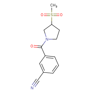 3-(3-methanesulfonylpyrrolidine-1-carbonyl)benzonitrile