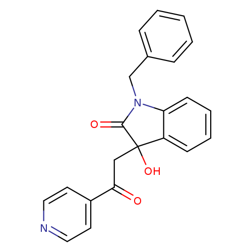 1-benzyl-3-hydroxy-3-[2-oxo-2-(4-pyridinyl)ethyl]-1,3-dihydro-2H-indol-2-one