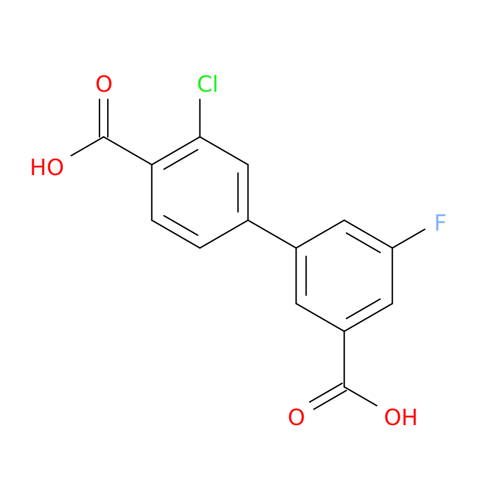 4-(3-Carboxy-5-fluorophenyl)-2-chlorobenzoic acid