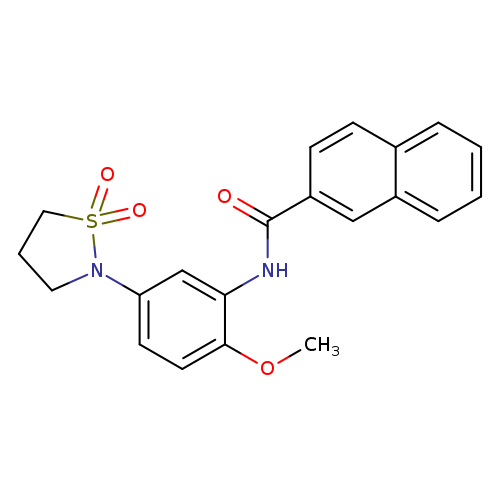 N-[5-(1,1-dioxo-1lambda6,2-thiazolidin-2-yl)-2-methoxyphenyl]naphthalene-2-carboxamide