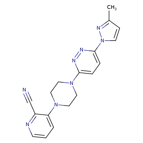 3-{4-[6-(3-methyl-1H-pyrazol-1-yl)pyridazin-3-yl]piperazin-1-yl}pyridine-2-carbonitrile