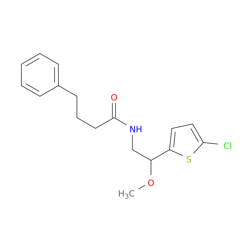 N-[2-(5-chlorothiophen-2-yl)-2-methoxyethyl]-4-phenylbutanamide