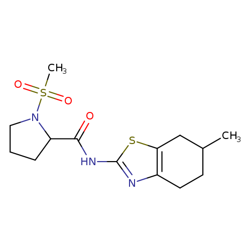1-methanesulfonyl-N-(6-methyl-4,5,6,7-tetrahydro-1,3-benzothiazol-2-yl)pyrrolidine-2-carboxamide