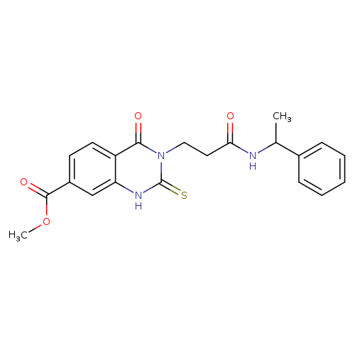methyl 4-oxo-3-{2-[(1-phenylethyl)carbamoyl]ethyl}-2-sulfanylidene-1,2,3,4-tetrahydroquinazoline-7-carboxylate