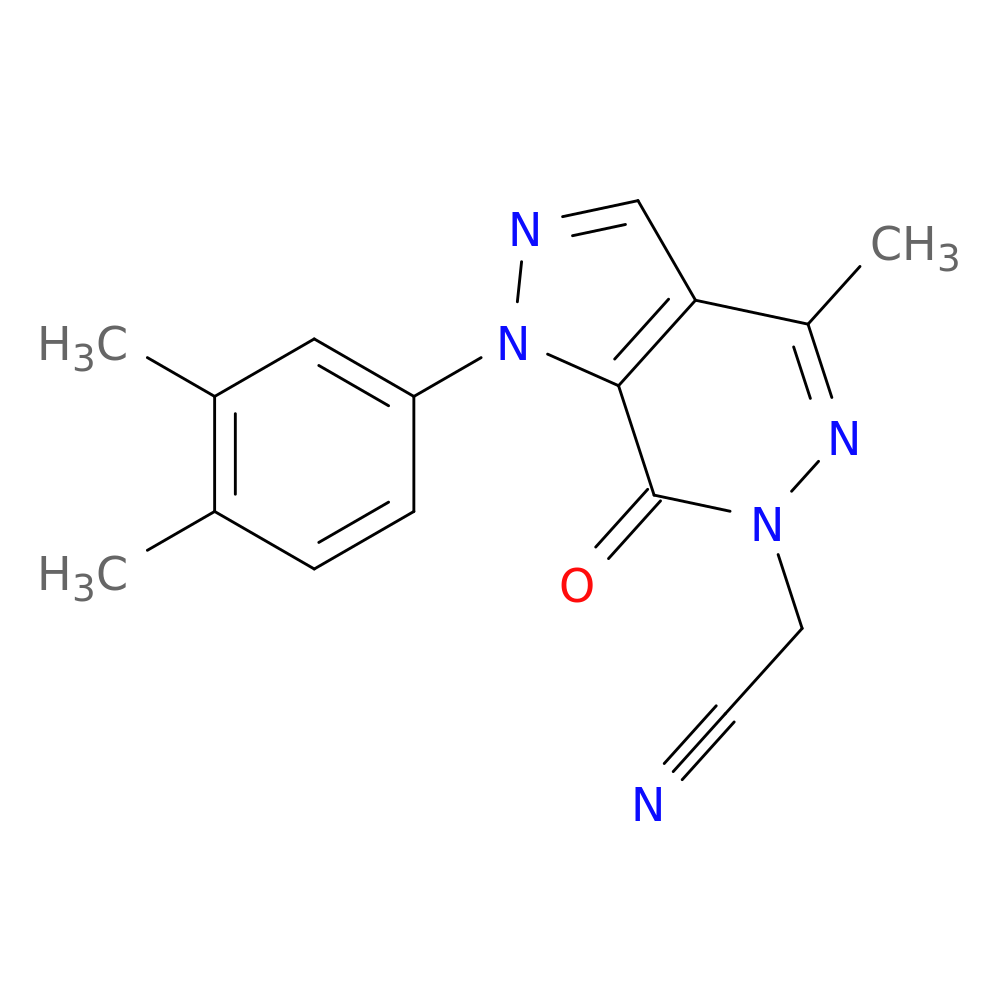 2-[1-(3,4-dimethylphenyl)-4-methyl-7-oxo-1H,6H,7H-pyrazolo[3,4-d]pyridazin-6-yl]acetonitrile