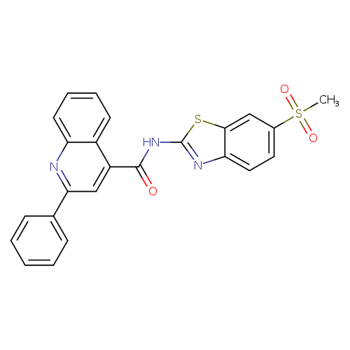 N-(6-methanesulfonyl-1,3-benzothiazol-2-yl)-2-phenylquinoline-4-carboxamide