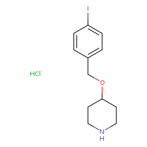 Piperidine, 4-[(4-iodophenyl)methoxy]-, hydrochloride (1:1)