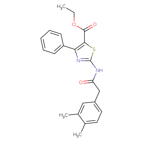ethyl 2-[2-(3,4-dimethylphenyl)acetamido]-4-phenyl-1,3-thiazole-5-carboxylate