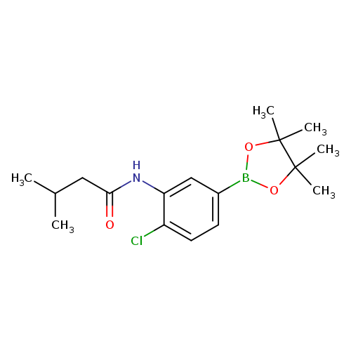 N-[2-chloro-5-(tetramethyl-1,3,2-dioxaborolan-2-yl)phenyl]-3-methylbutanamide