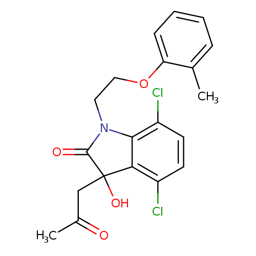 4,7-dichloro-3-hydroxy-1-[2-(2-methylphenoxy)ethyl]-3-(2-oxopropyl)-2,3-dihydro-1H-indol-2-one