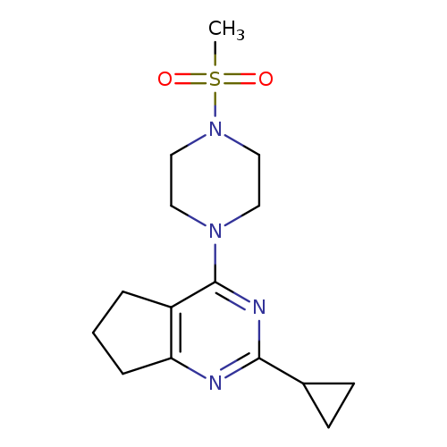1-{2-cyclopropyl-5H,6H,7H-cyclopenta[d]pyrimidin-4-yl}-4-methanesulfonylpiperazine