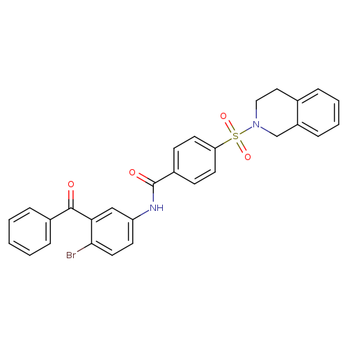 N-(3-benzoyl-4-bromophenyl)-4-(1,2,3,4-tetrahydroisoquinoline-2-sulfonyl)benzamide