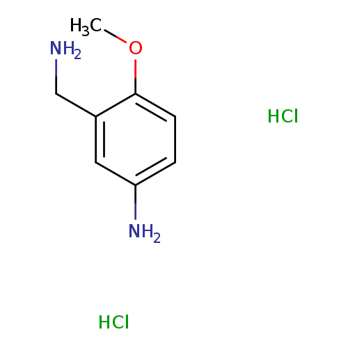 Benzenemethanamine, 5-amino-2-methoxy-, hydrochloride (1:2)