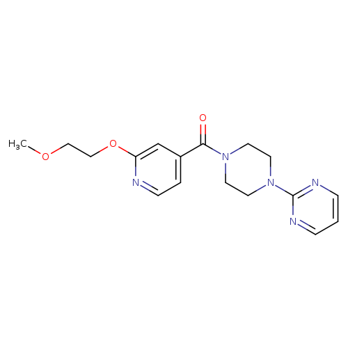 2-{4-[2-(2-methoxyethoxy)pyridine-4-carbonyl]piperazin-1-yl}pyrimidine