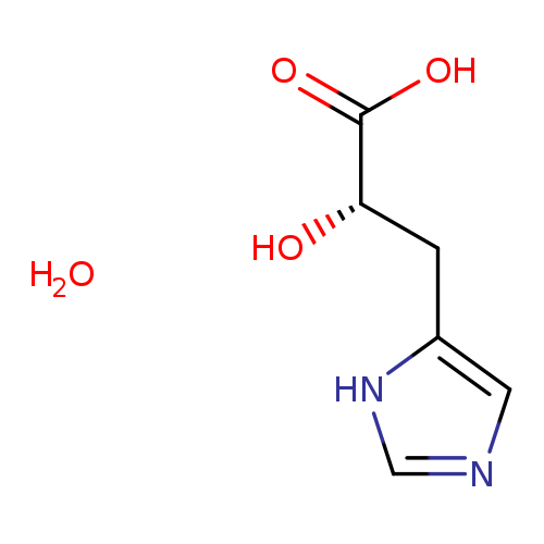 1H-Imidazole-5-propanoic acid, α-hydroxy-, hydrate (1:1), (αR)-
