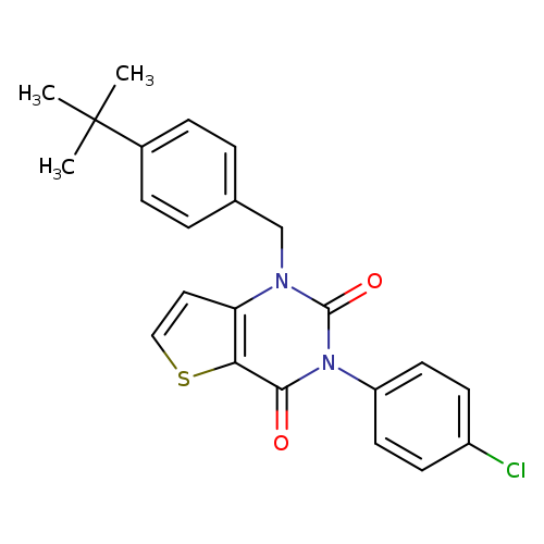 1-[(4-tert-butylphenyl)methyl]-3-(4-chlorophenyl)-1H,2H,3H,4H-thieno[3,2-d]pyrimidine-2,4-dione