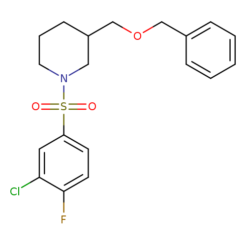 3-[(benzyloxy)methyl]-1-(3-chloro-4-fluorobenzenesulfonyl)piperidine