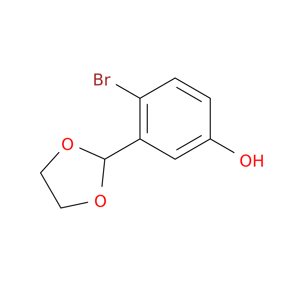 4-Bromo-3-(1，3-dioxolan-2-yl)phenol