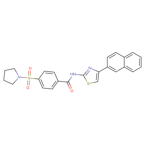 N-[4-(naphthalen-2-yl)-1,3-thiazol-2-yl]-4-(pyrrolidine-1-sulfonyl)benzamide