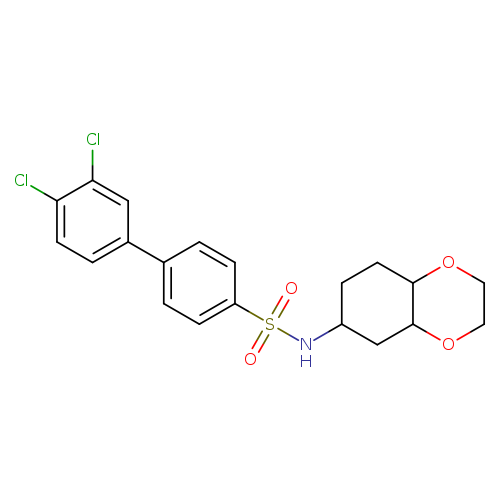 3',4'-dichloro-N-(octahydro-1,4-benzodioxin-6-yl)-[1,1'-biphenyl]-4-sulfonamide